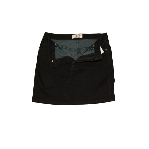 NWT Free People Womens "Worn Black" Denim Mini Skirt MSRP $68  Size 30 NEW - Picture 11 of 15